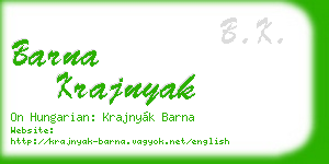 barna krajnyak business card